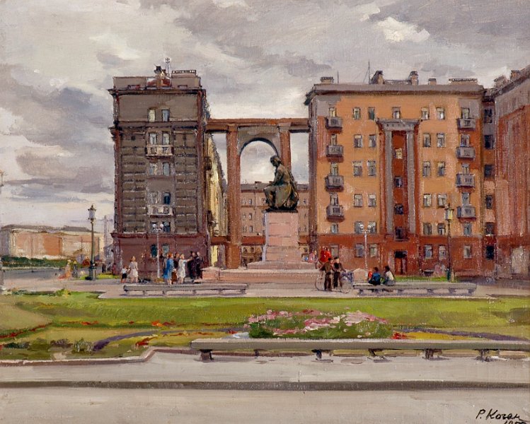 Cernysvesky squar Leningrad 1950oil on canvas 60x74